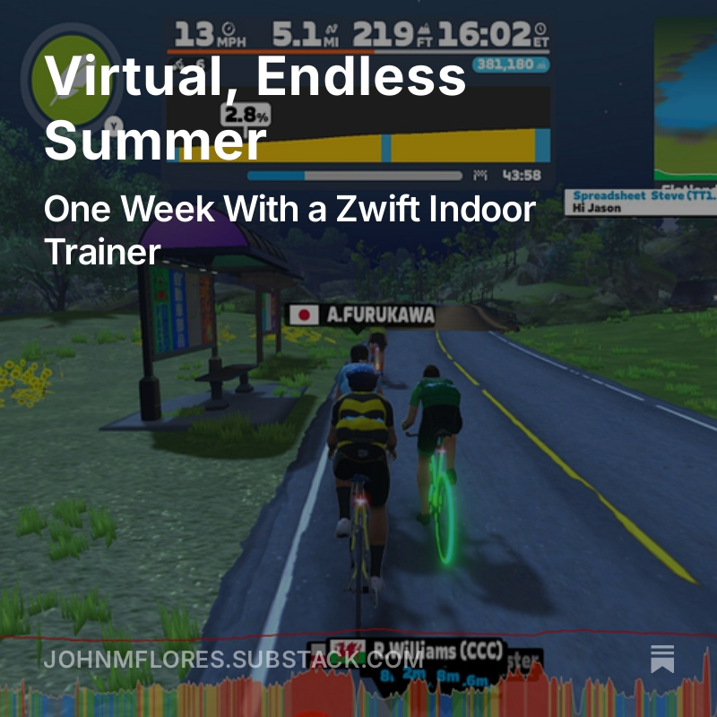 Virtual Endless Summer: One Week With a Zwift Indoor Trainer